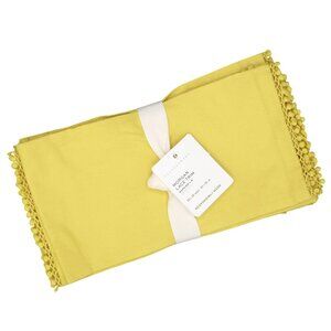 Pottery Barn Morgan Organic Cotton Napkin Yellow Picnic Table Setting Bright NWT